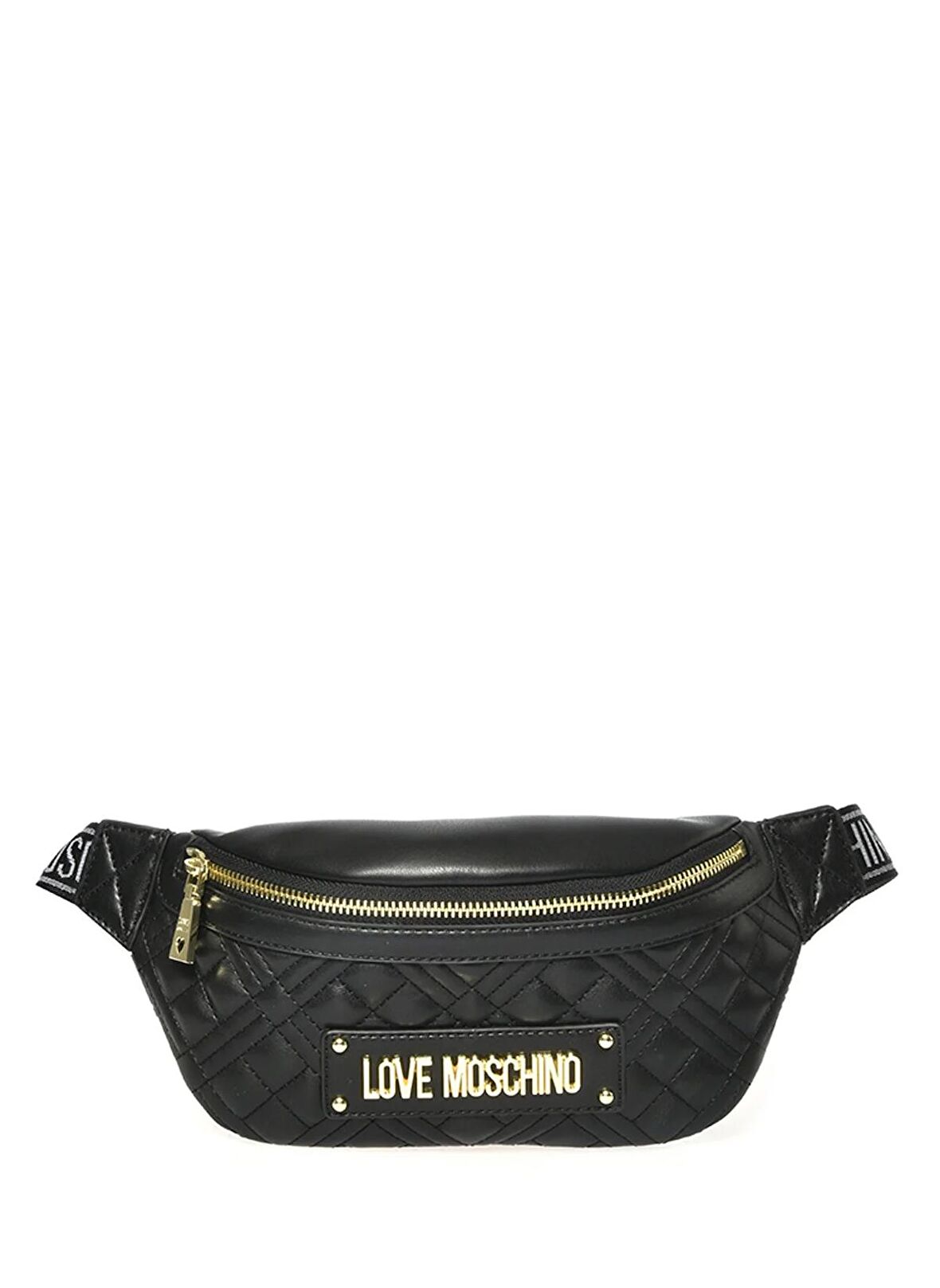 Love Moschino Siyah 12x27x8 cm Kadın Bel Çantası JC4003PP1HLA0000