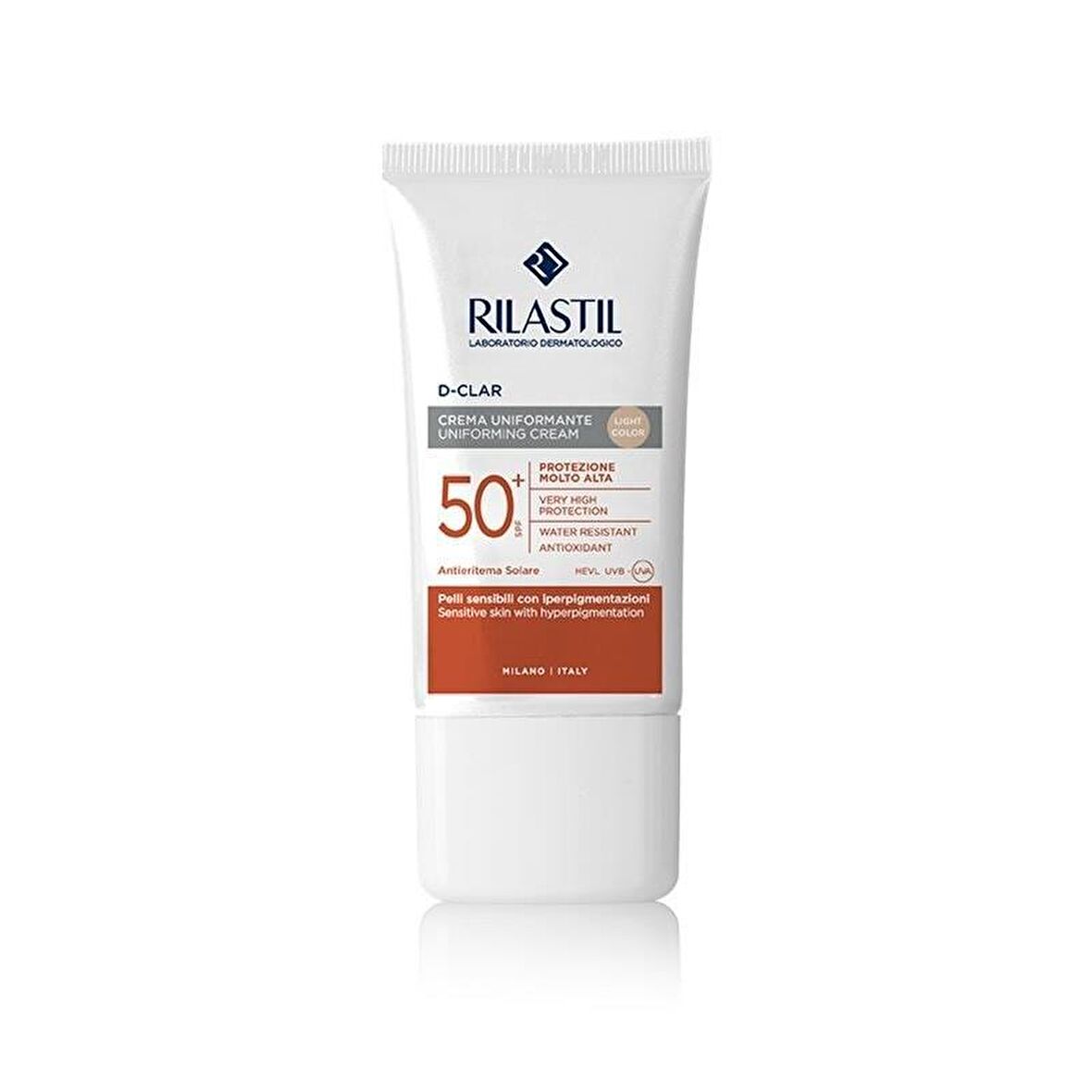 Rilastil D-Clar 50+ Faktör Leke Karşıtı-Yaşlanma Karşıtı Tüm Cilt Tipleri İçin Renkli Yüz Güneş Koruyucu Krem 50 ml