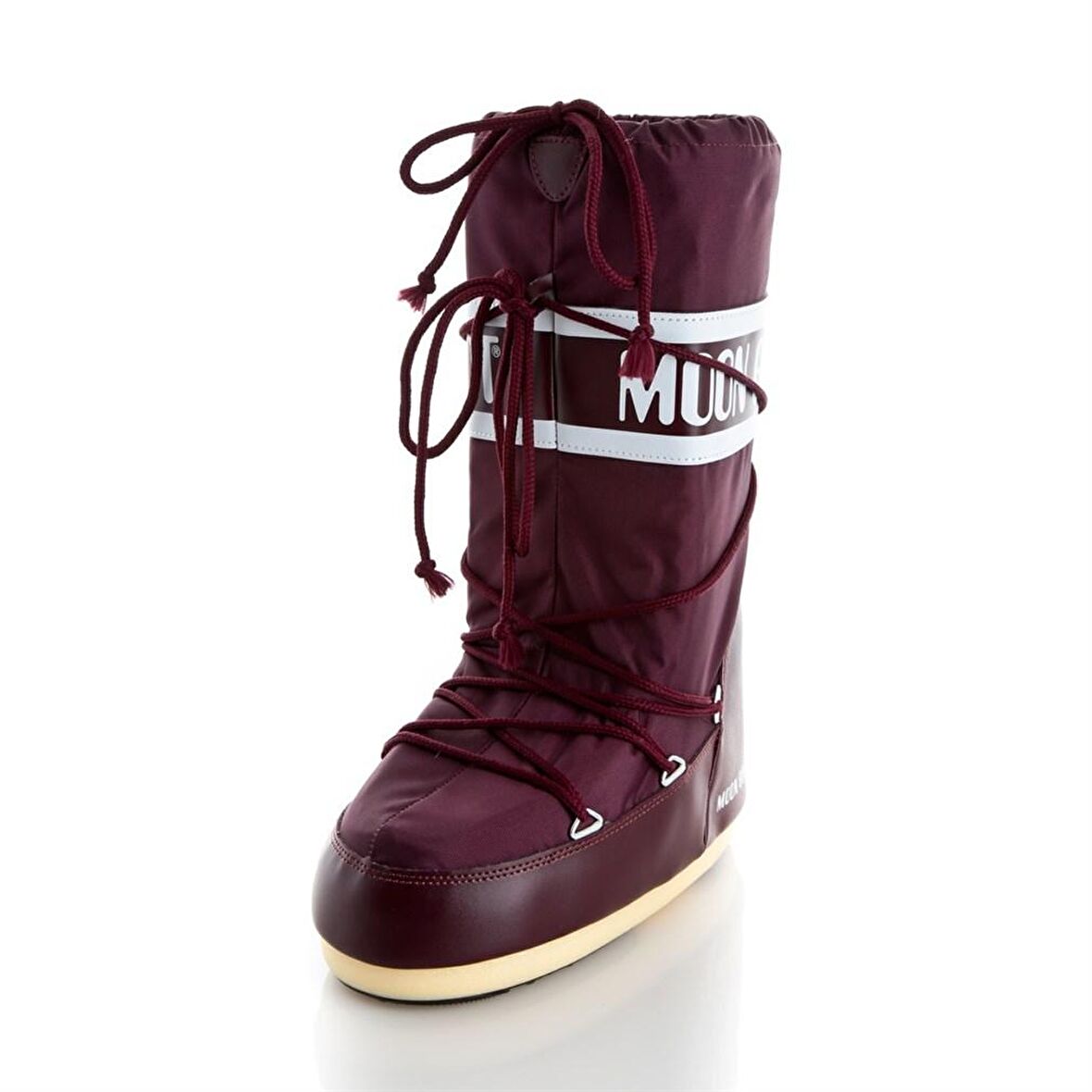 Moon Boots Nylon Burgundy Kadın Kar Botu