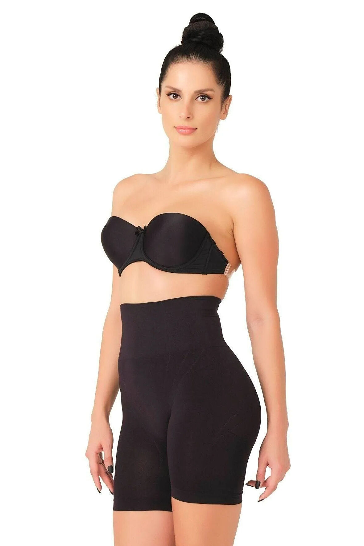 Siyah Dikişsiz Düşük Bel Double Pantalon Toparlayıcı Korse 2017