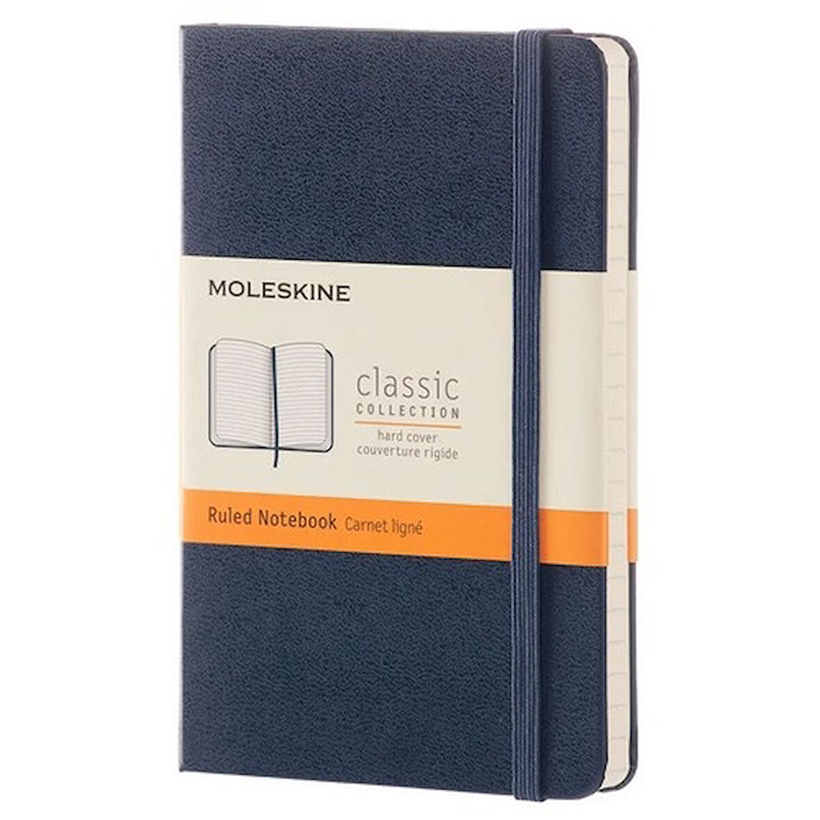Moleskine Sert Kapak Defter Safir Mavi (Çizgili - 9x14)