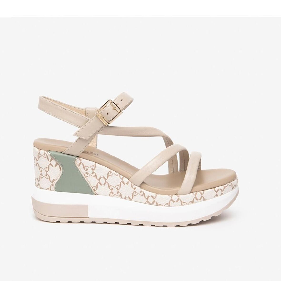 Nero Giardini  Kadın Sandalet E307758D NeroGiardini NAPPA PANDORA POLI.MILENA 7854 ZEP TR MILENA7854 BEI 702-Ivory