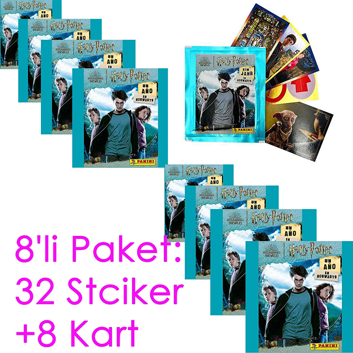 Panini Harry Potter A Year At Hogwarts Sticker - 8 Paket Sticker Seti