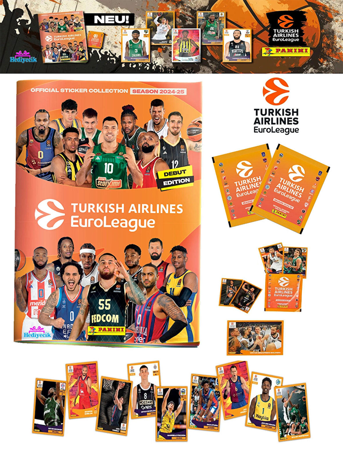 Panini Turkish Airlines Euroleague 2025 Çıkartma Albümü Başlangıç Paketi