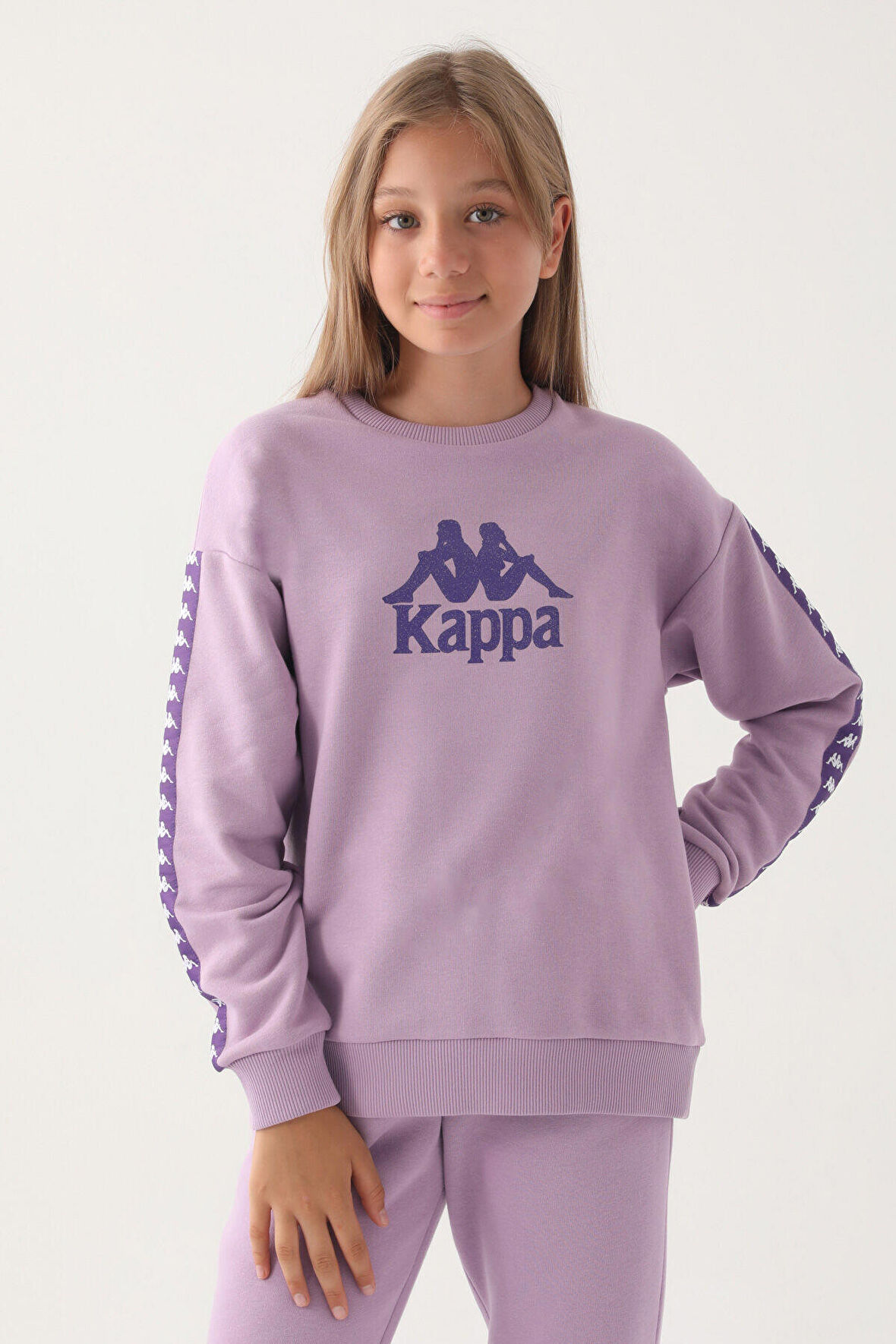 Kappa Kız Çocuk Lila Sweatshirt