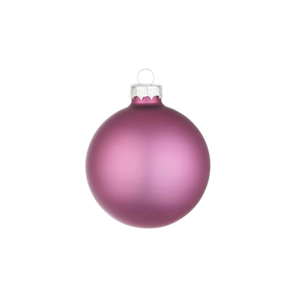 Yılbaşı Topu Mat Koyu Pembe 8cm