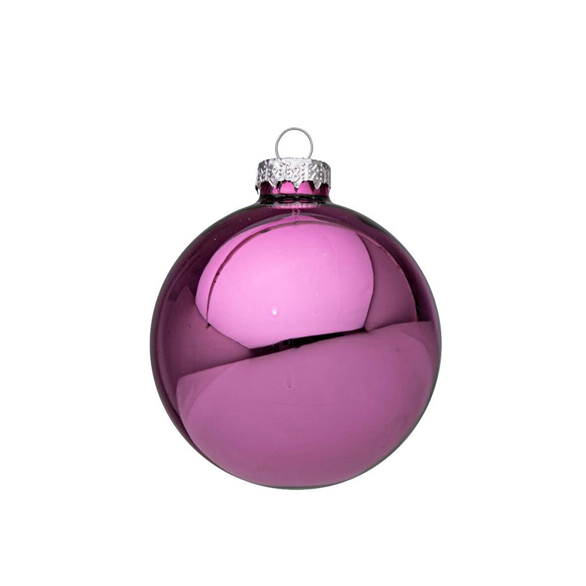 Yılbaşı Topu Parlak Pembe 8cm