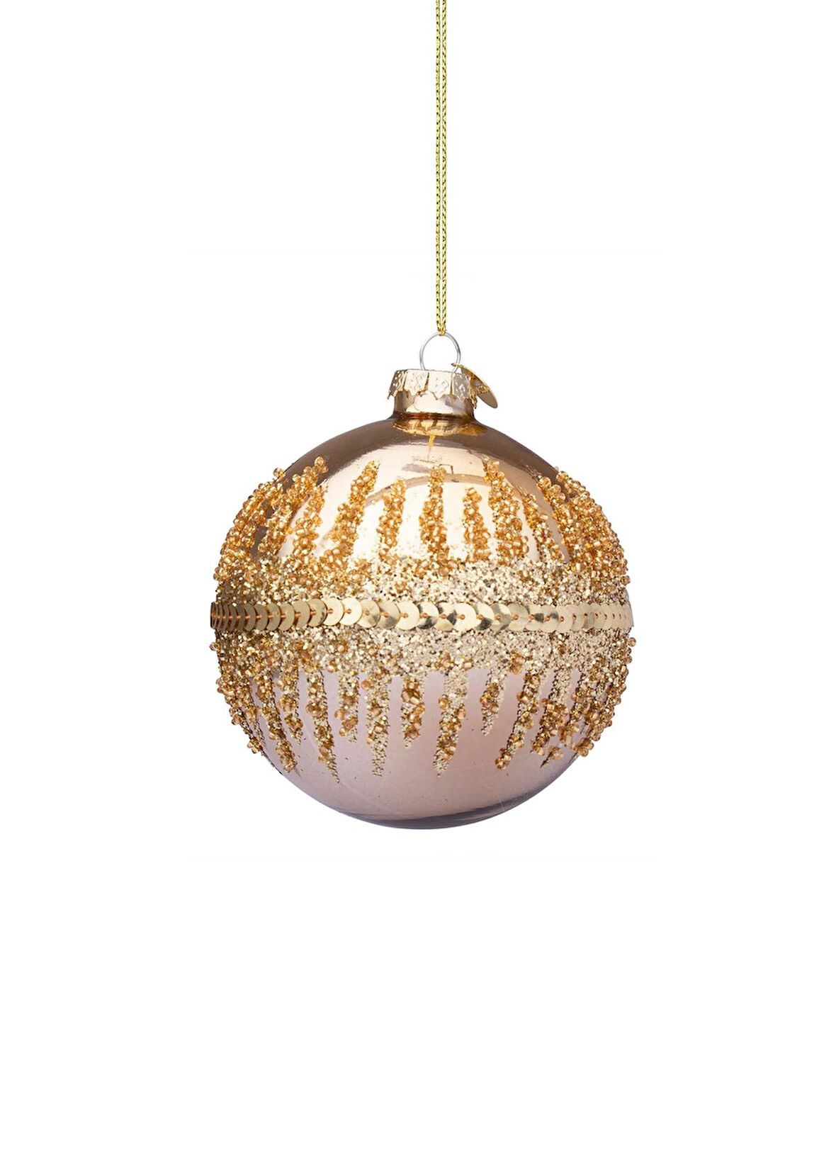 Yılbaşı Topu Kar Kaplamalı 8cm