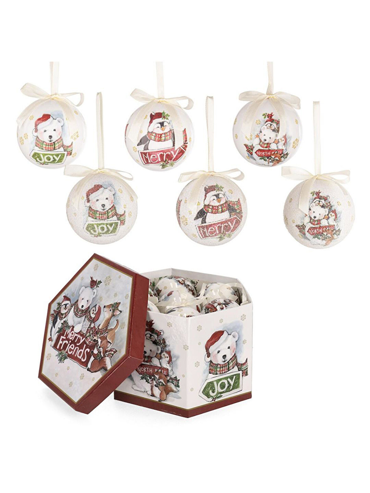 Maeve Yılbaşı Ağaç Süsü 14 Adet 7,5cm