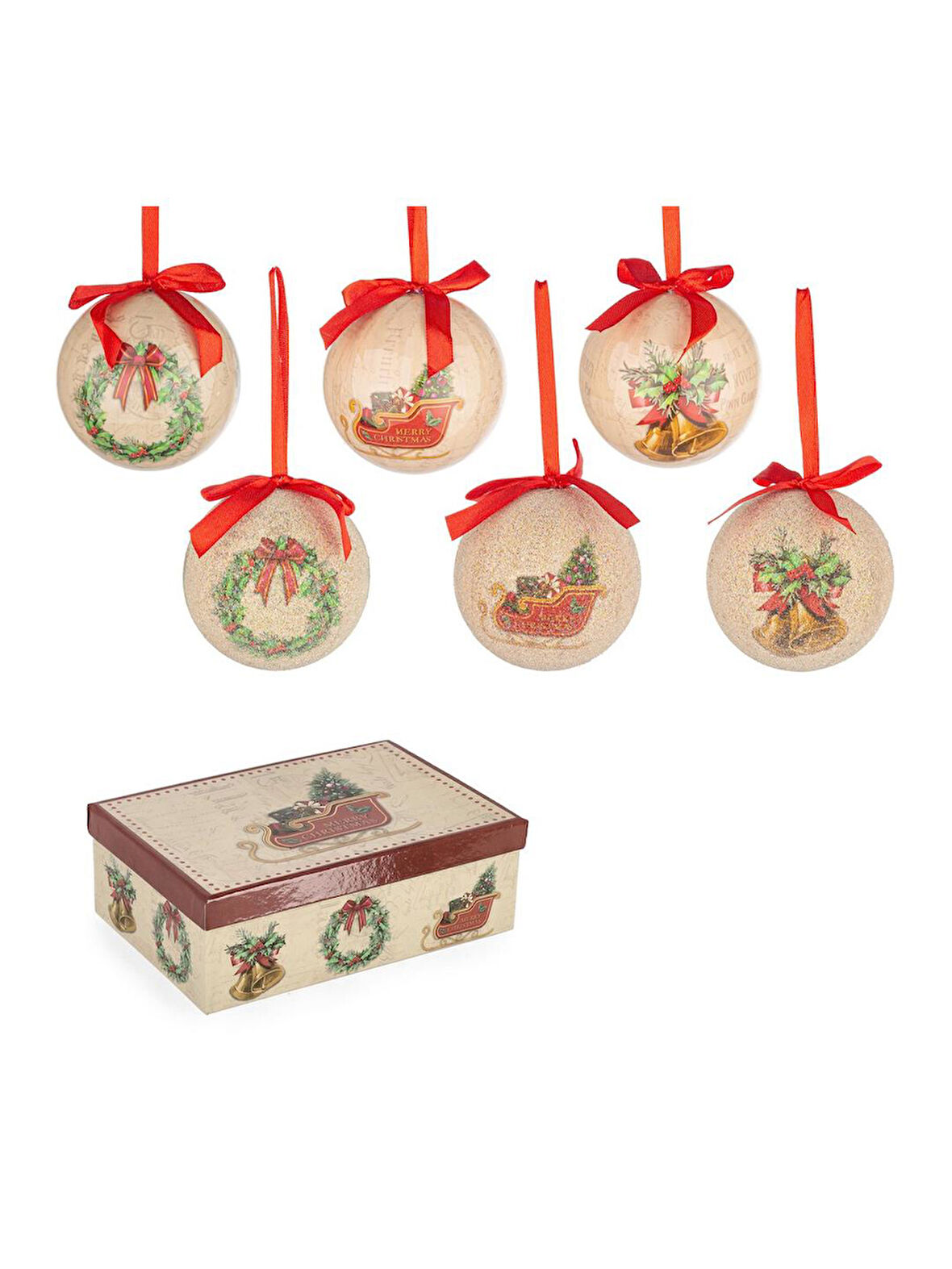 Annabelle Yılbaşı Ağaç Süsü 6 Adet 7,5cm