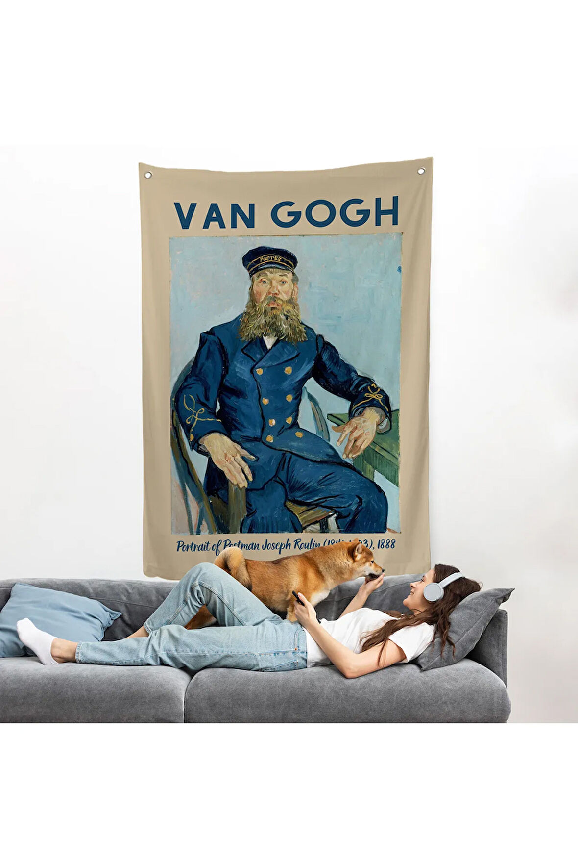 Vincent van Gogh – Postacı Joseph Roulin’in Portresi Duvar Örtüsü-8051