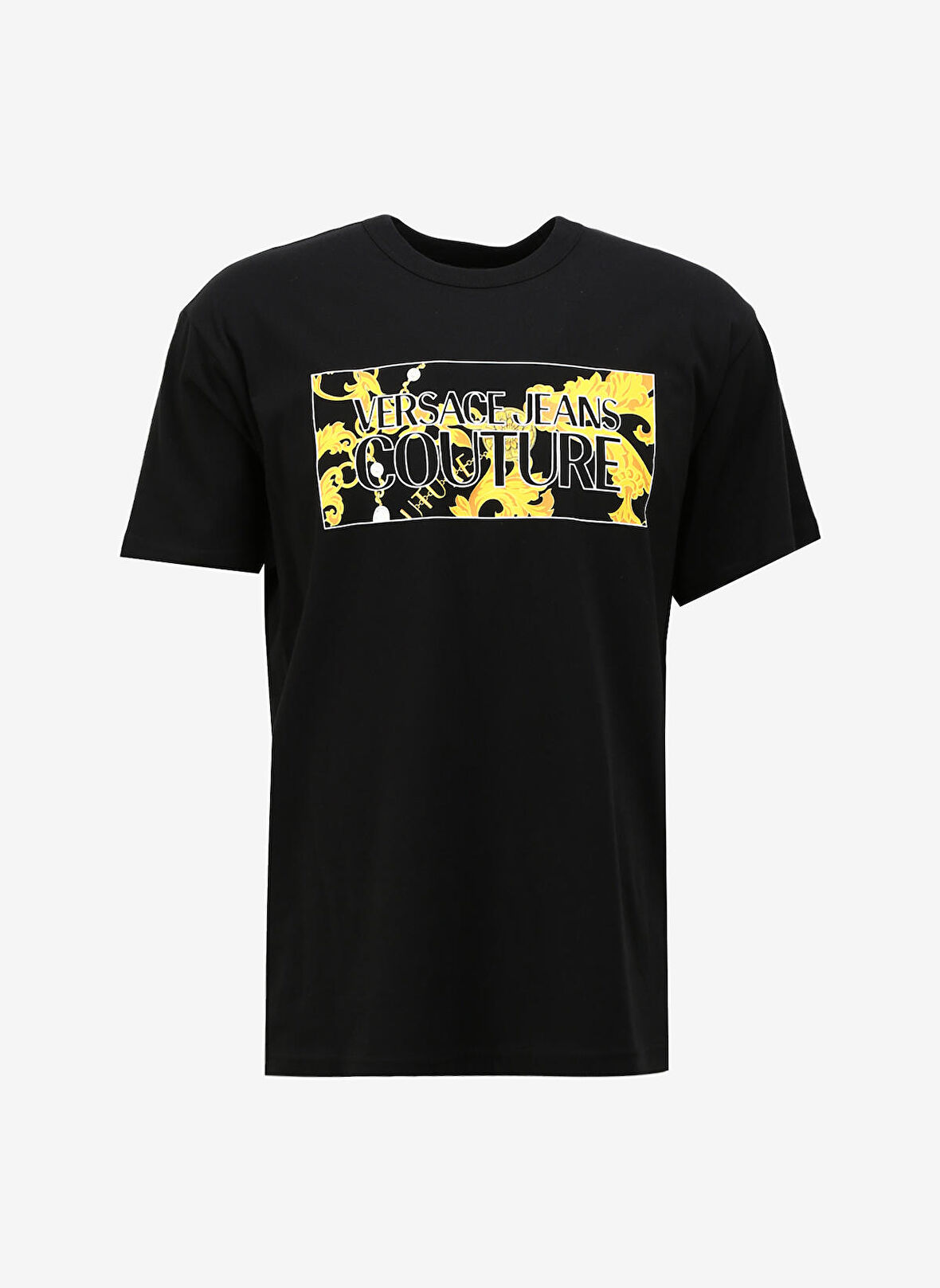 Bisiklet Yaka Siyah Erkek T-Shirt 75GAHE01CJ00EG89