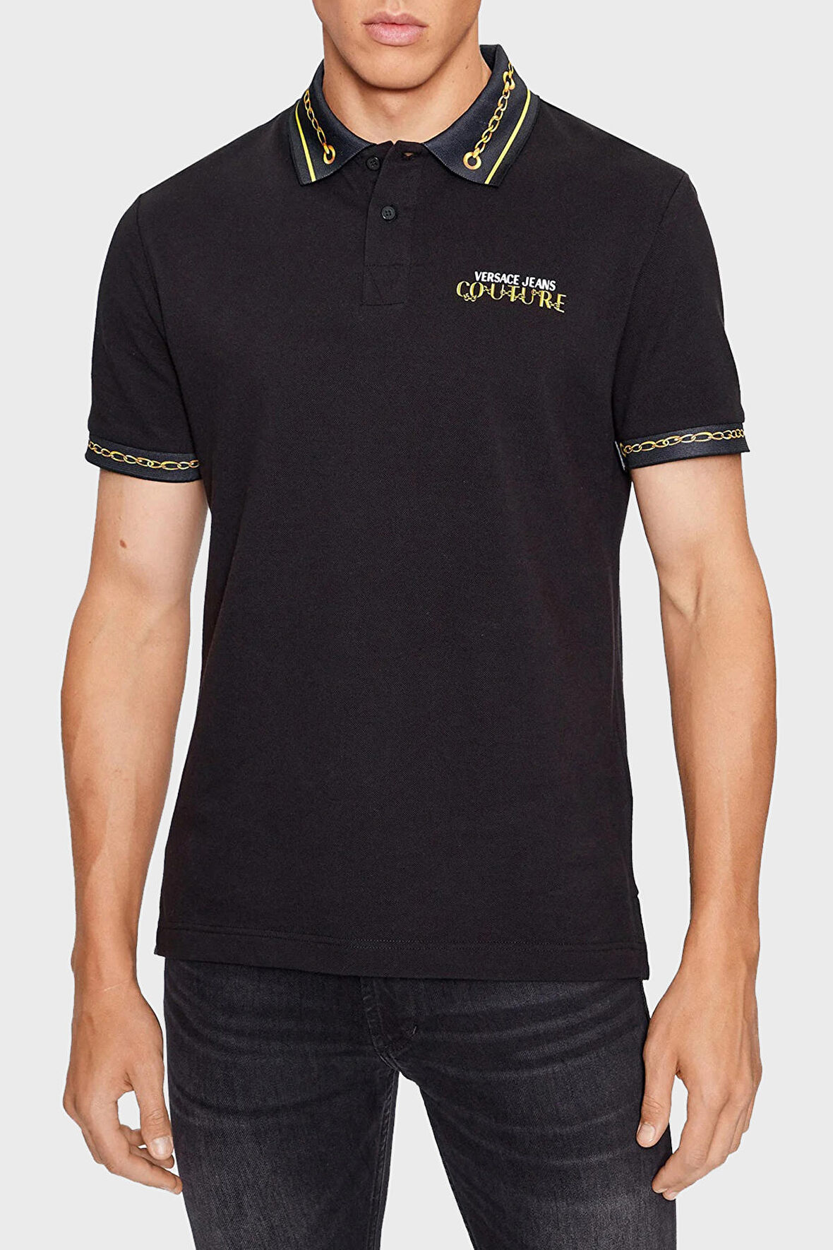 Versace Jeans Couture Erkek Polo Yaka T Shirt 75GAGT01 CJ01T G89