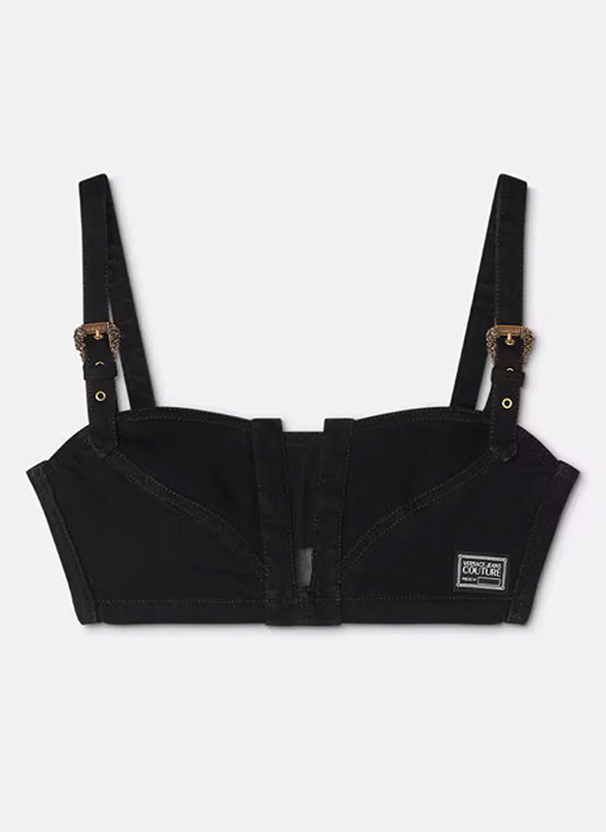 Versace Jeans Couture Kalp Yaka Düz Siyah Kadın Büstiyer 78HAM250