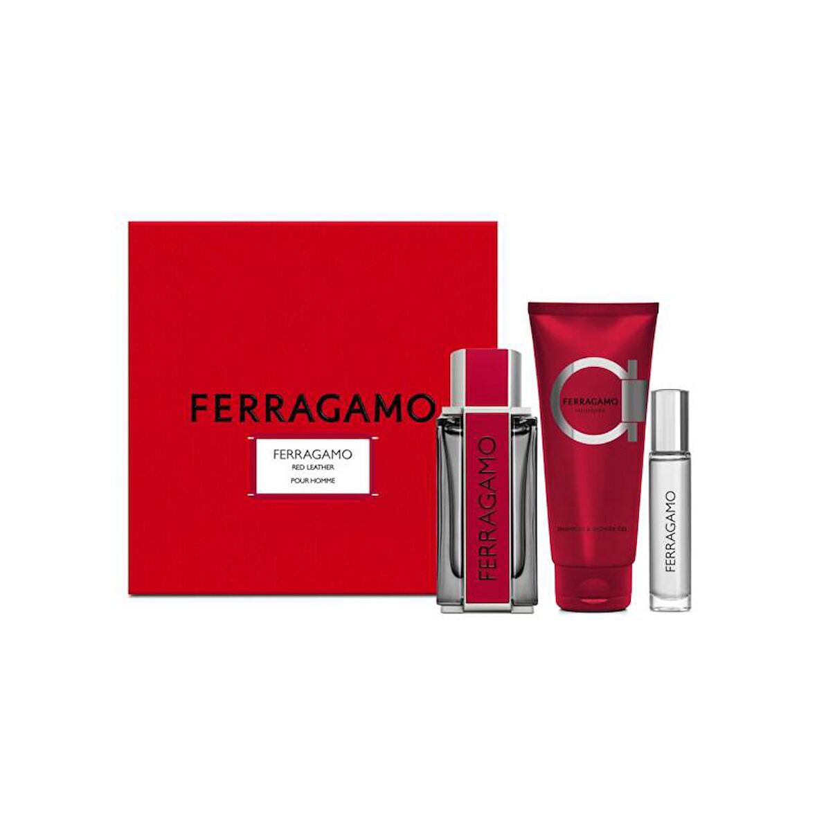 Salvatore Ferragamo Red Leather Edp 100 Ml Set