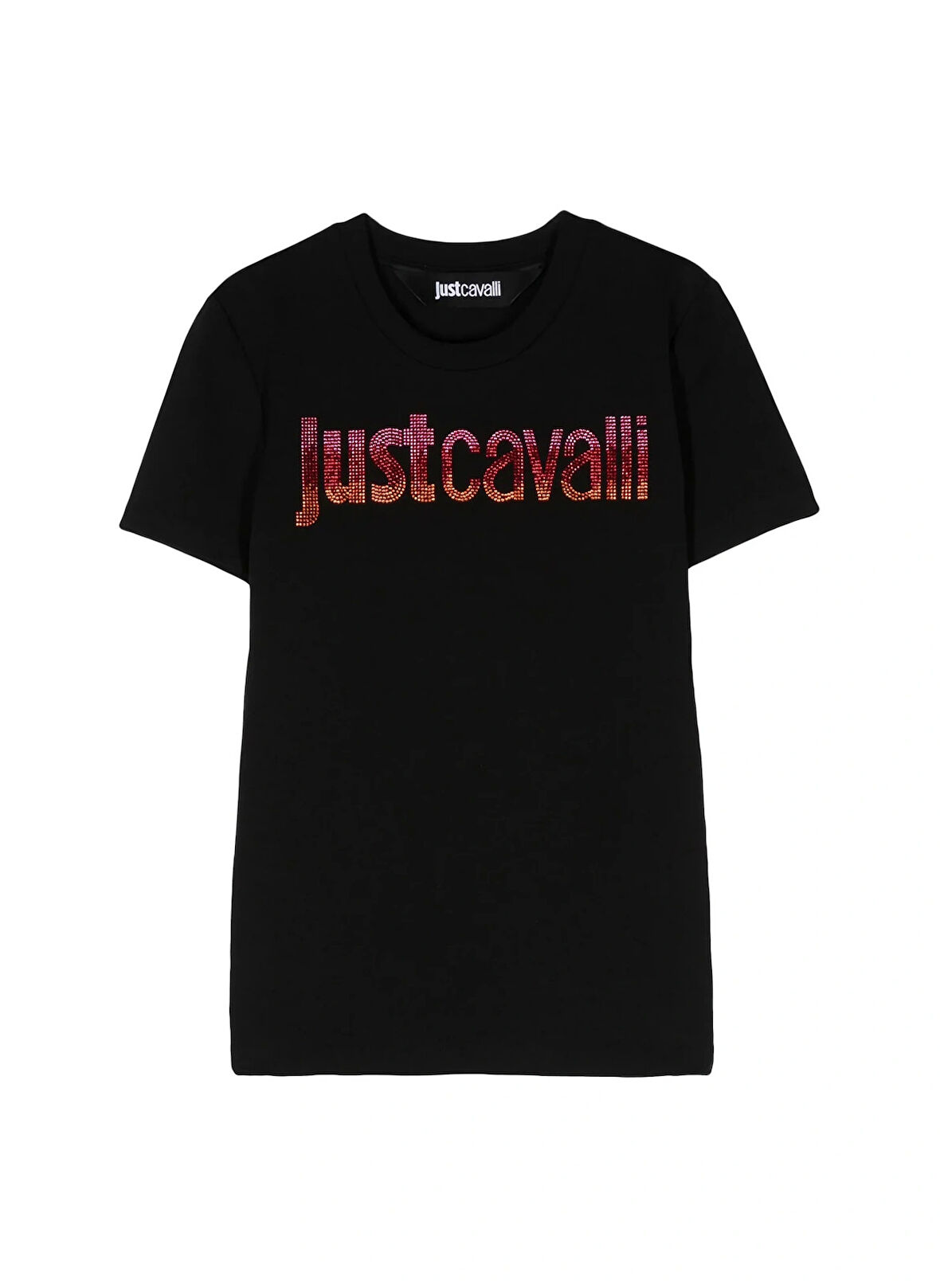 Just Cavalli Yuvarlak Yaka Baskılı Beyaz Kadın T-Shirt 76PAHE06