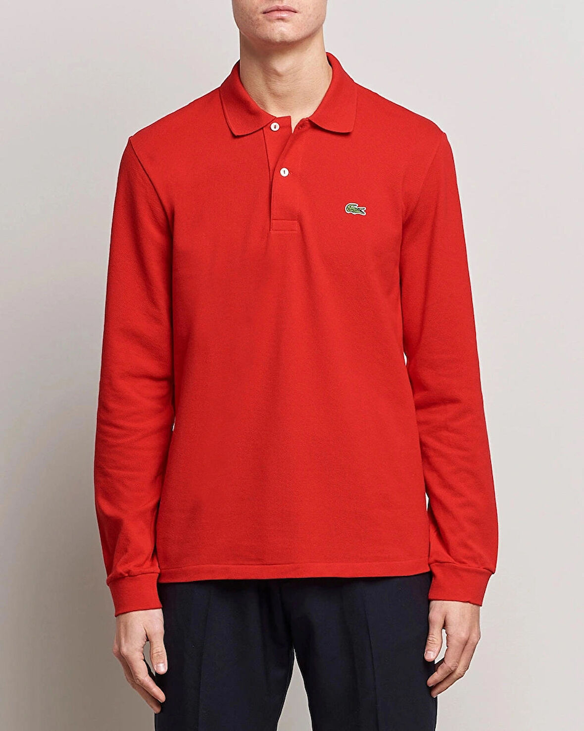 Lacoste Erkek Classic Fit Uzun Kollu Turuncu Polo