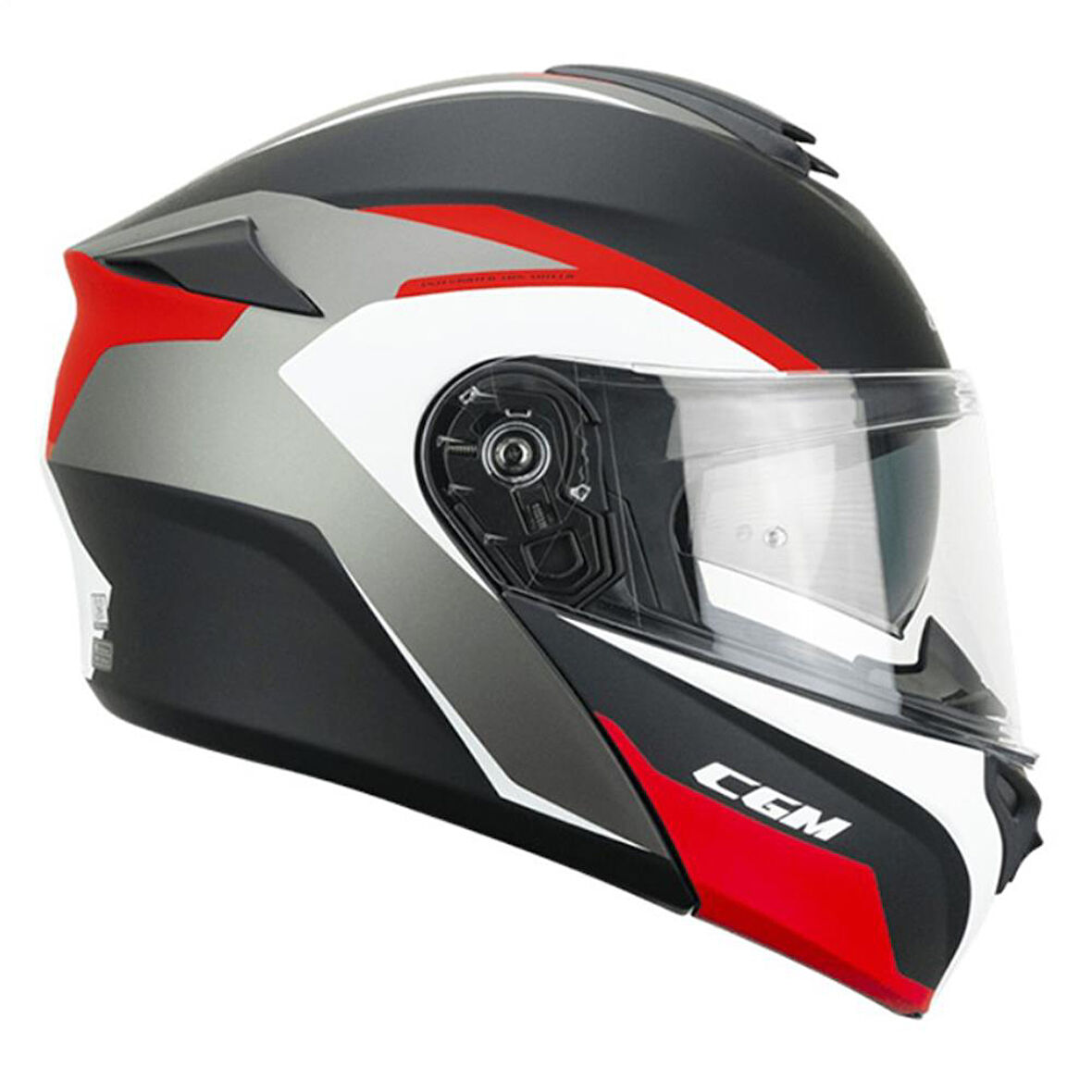 CGM 568G BER DRESDA ÇENE AÇILIR MOTOSİKLET KASKI KIRMIZI-SİYAH / S