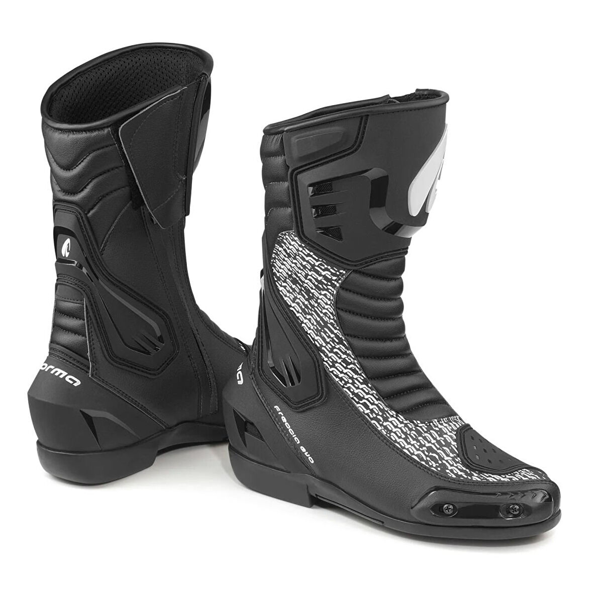 Forma Freccia Evo Korumalı Motosiklet Botu Siyah  Beyaz