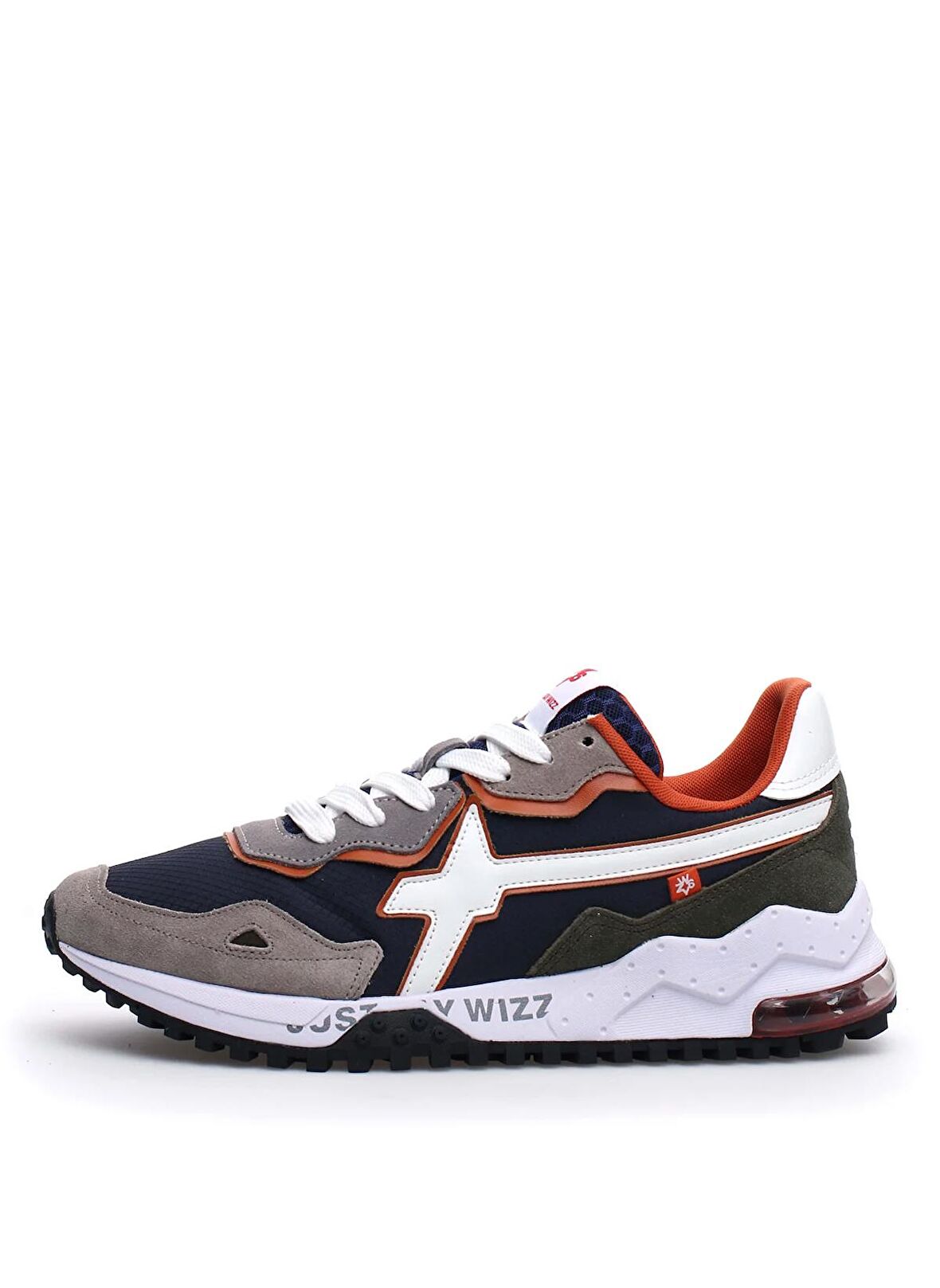 W6YZ Bej - Lacivert Erkek Süet + Tekstil Sneaker BREEZE-M.