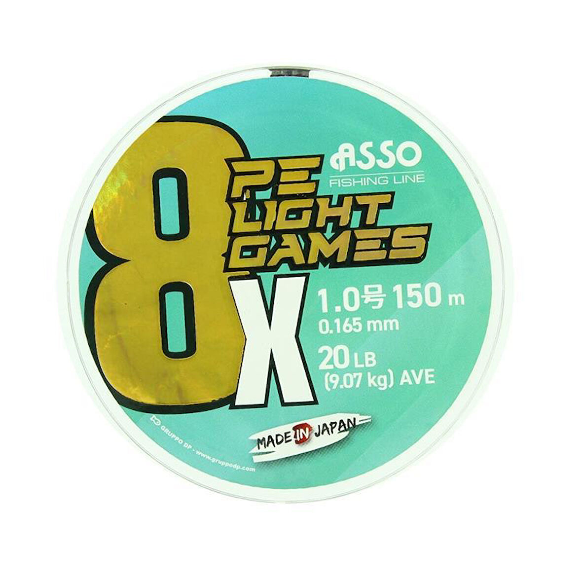 Asso 8X Light Games PE 8 Örgü Spin İp Misina 150mt Moss Green Moss Green-0,185 mm