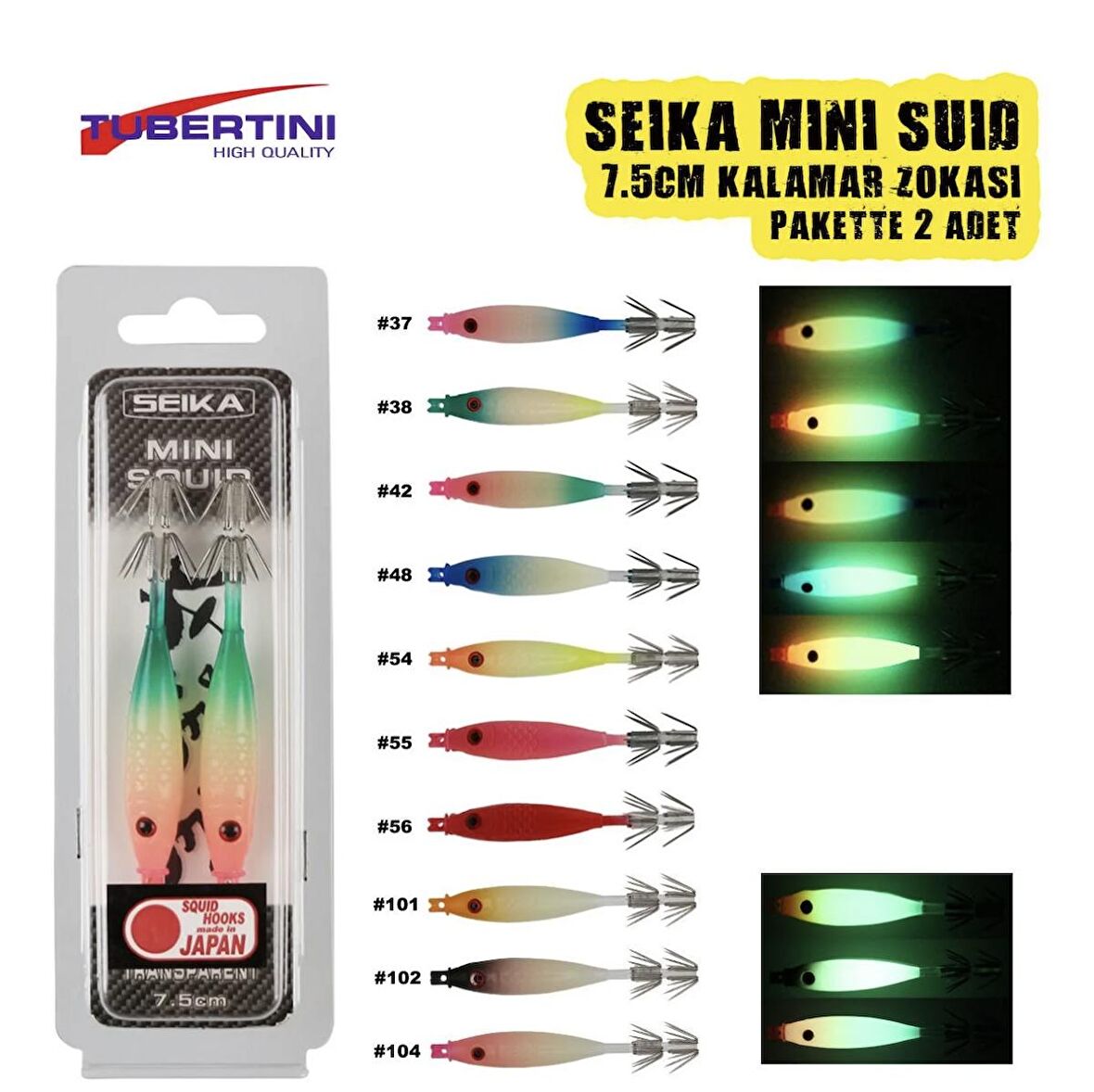 Seika Mini Squid Soft Trasparent 7,5Cm Kalamar Zokası