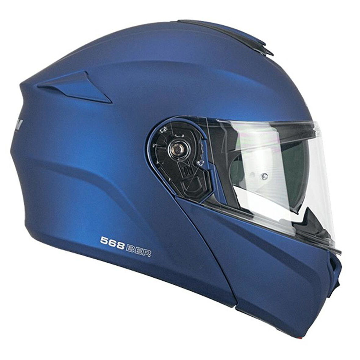 CGM 568A BER MONO ÇENE AÇILIR MOTOSİKLET KASKI MAVİ / M
