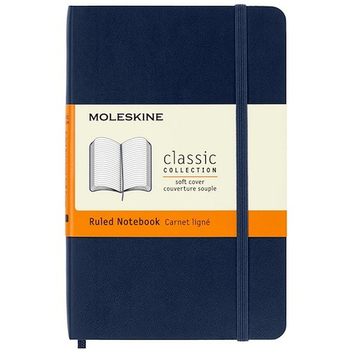 Moleskine Yumuşak Kapak Defter Safir Mavi (Çizgili - 9x14)