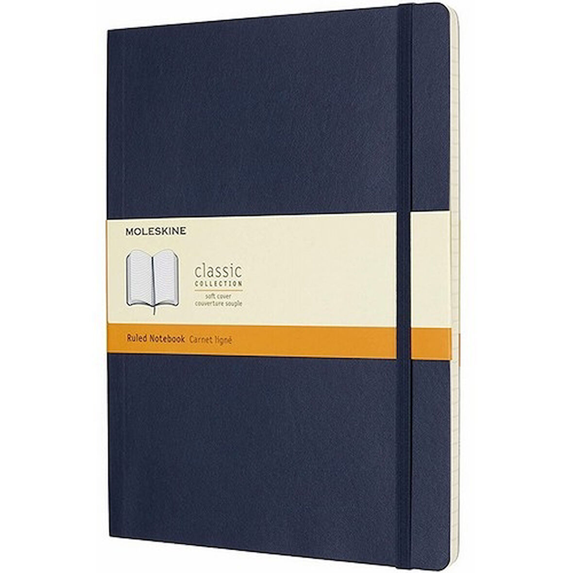 Moleskine Yumuşak Kapak Defter Safir Mavi (Çizgili - 19x25)
