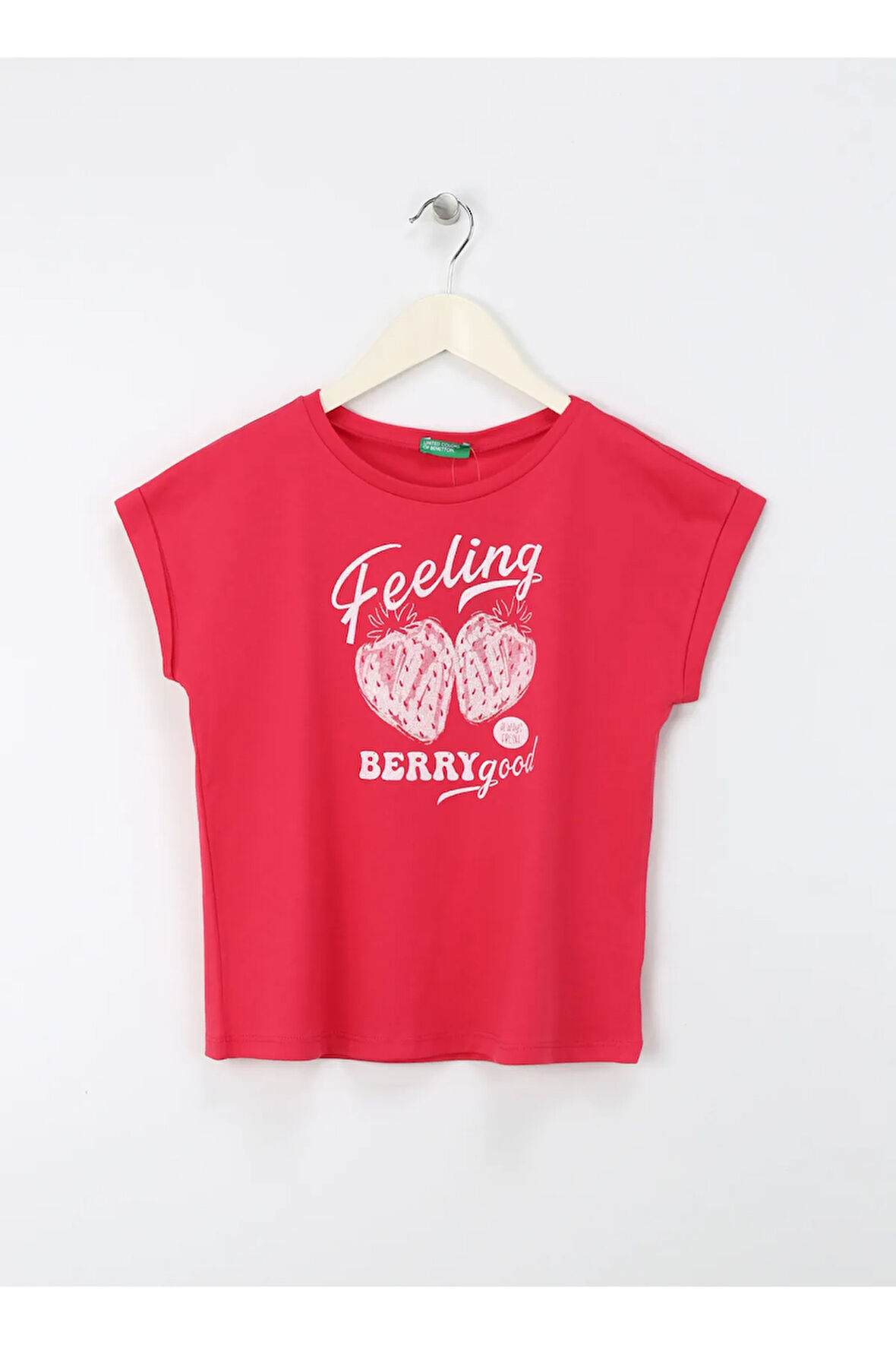 United Colors Of Benetton Kadın / Kız Pembe Tişört (Model Kodu: 224P3I1Xc10Ir )