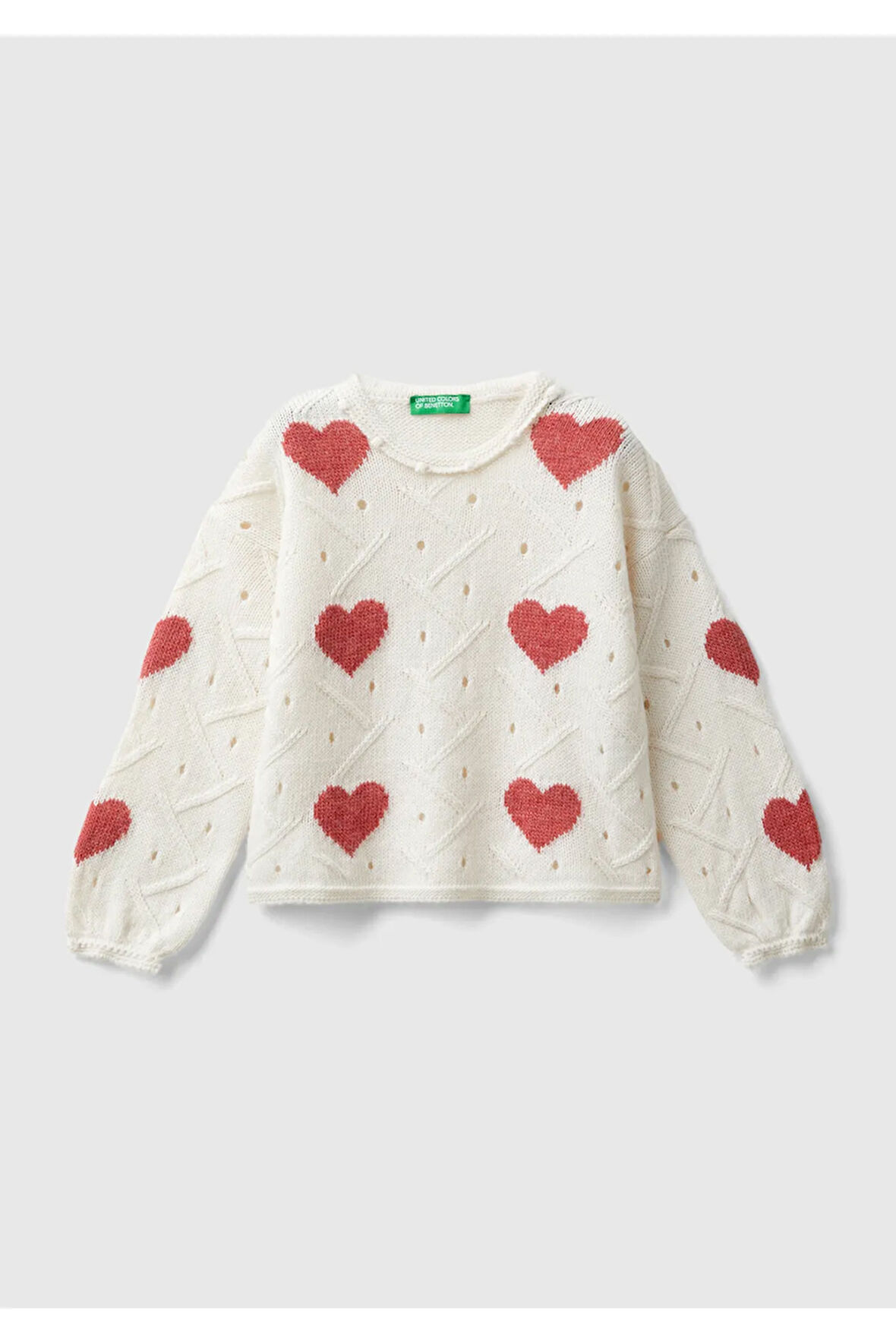 United Colors Of Benetton Kadın / Kız Ekru Kazak (Model Kodu: 224A1076H102A )