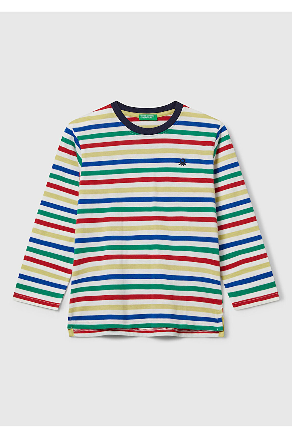 Benetton Erkek Bebek Çizgili Uzun Tshırt