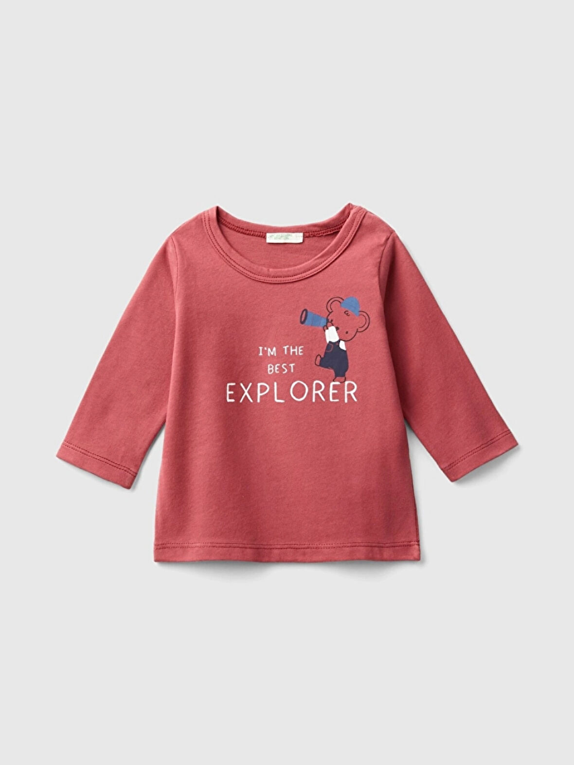 Benetton Erkek Bebek Gizli Çıtçıtlı Sweatshirt 1-18Ay Tarçın