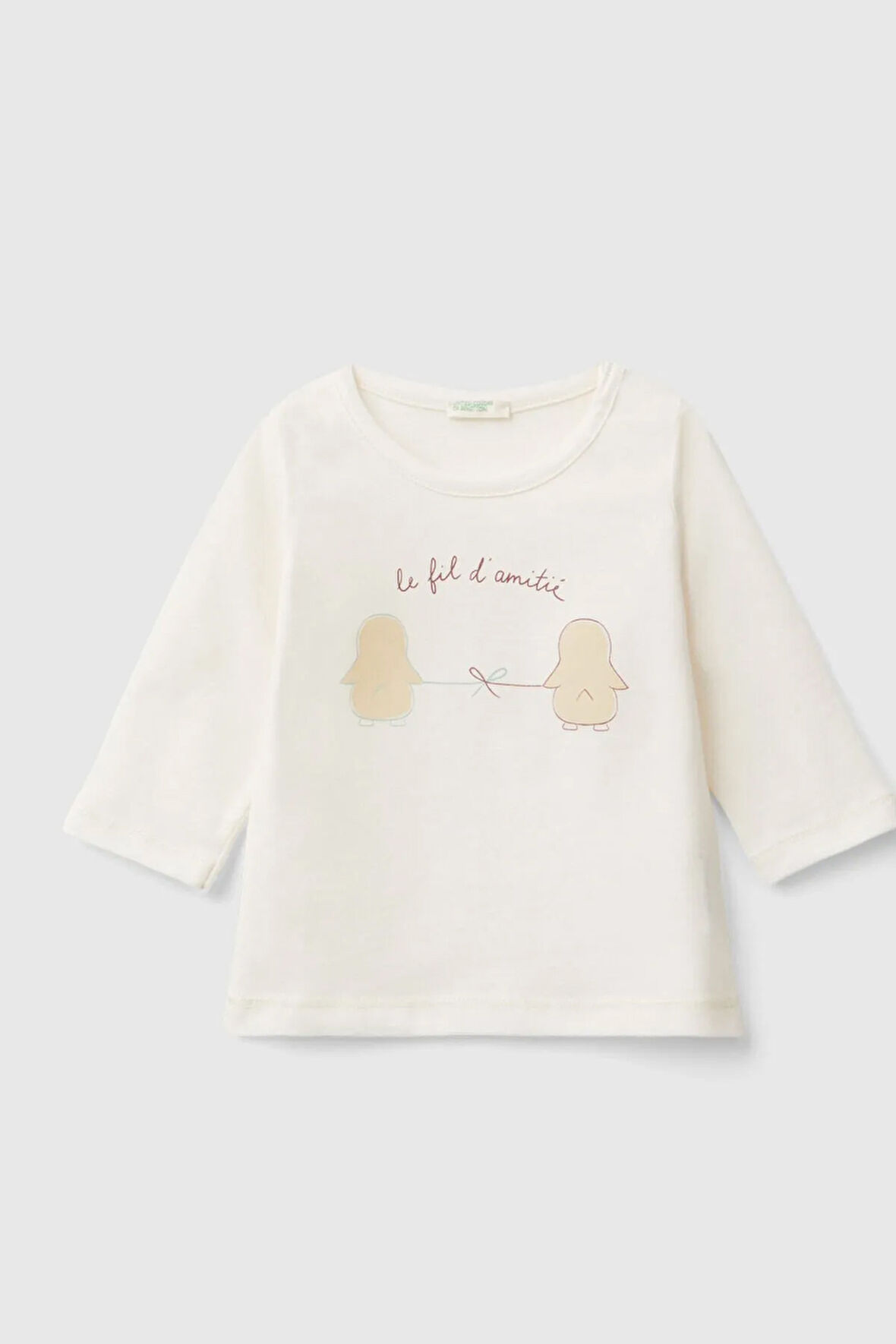 United Colors Of Benetton Bebek Ekru Tişört (Model Kodu: 3Atna105I )