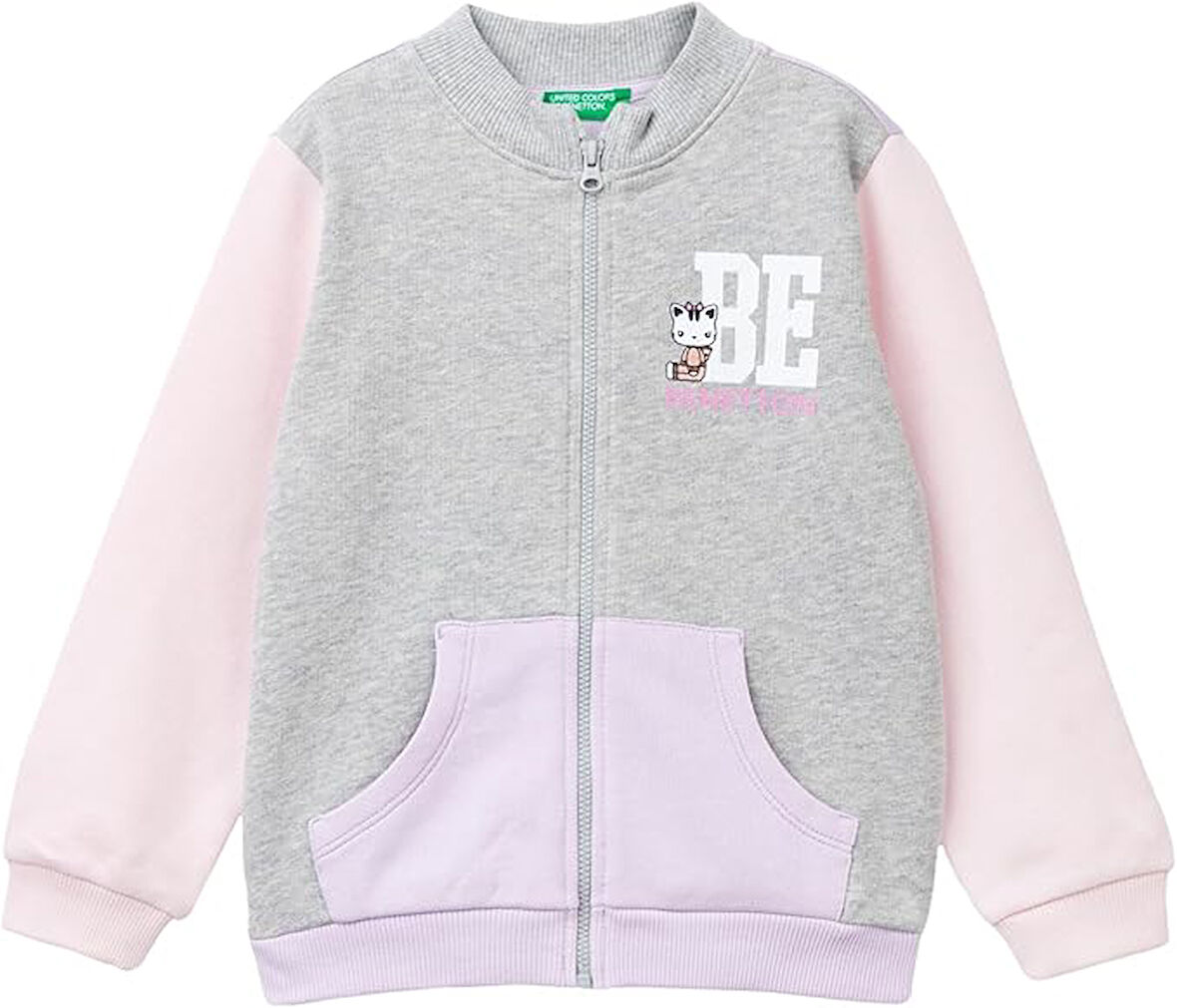 Benetton Kız Bebek Fermuarlı Sweatshirt 3J70G5037-24K