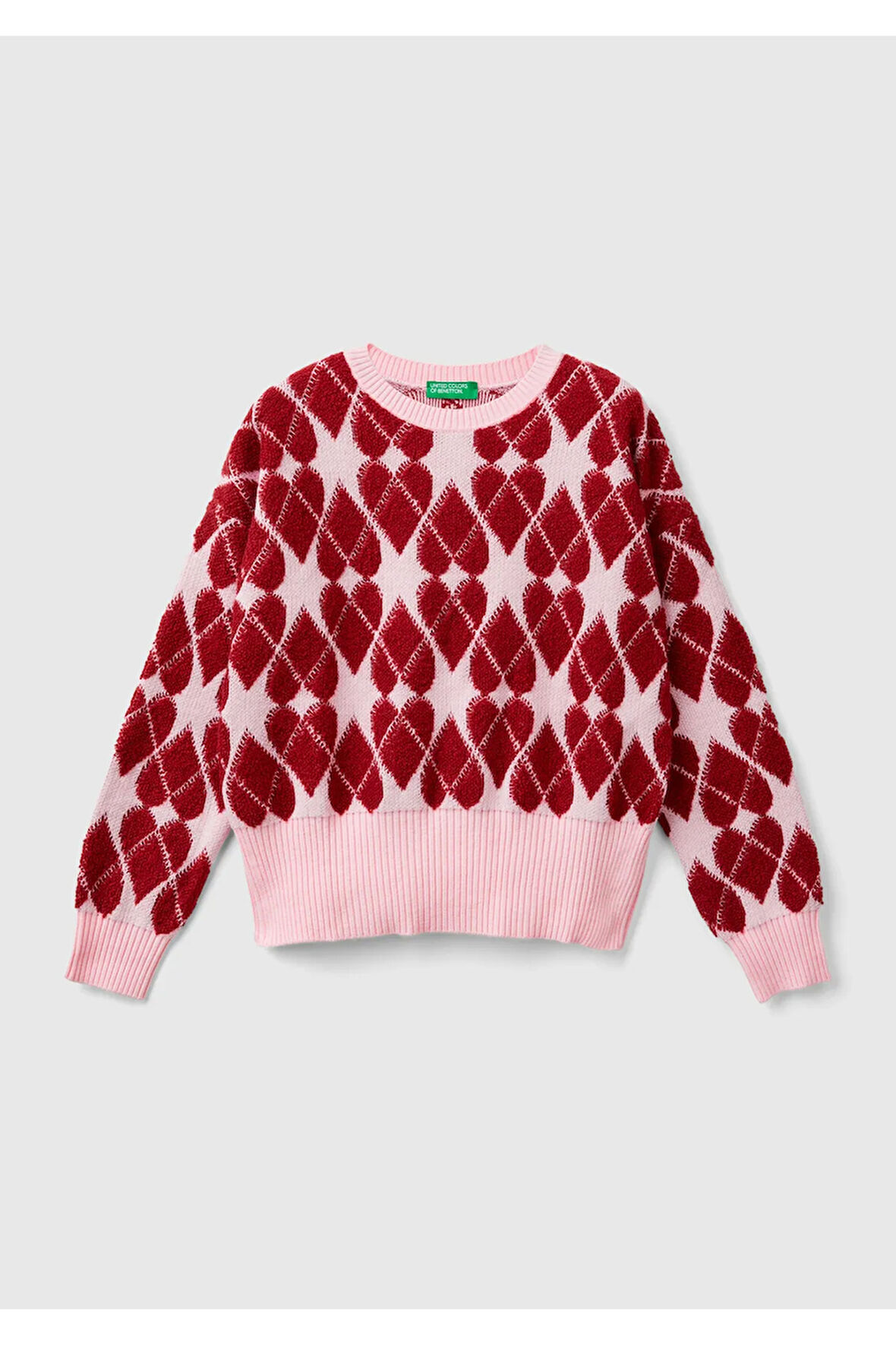 United Colors Of Benetton Kadın / Kız Pembe Kazak (Model Kodu: 224A1132Q107C )