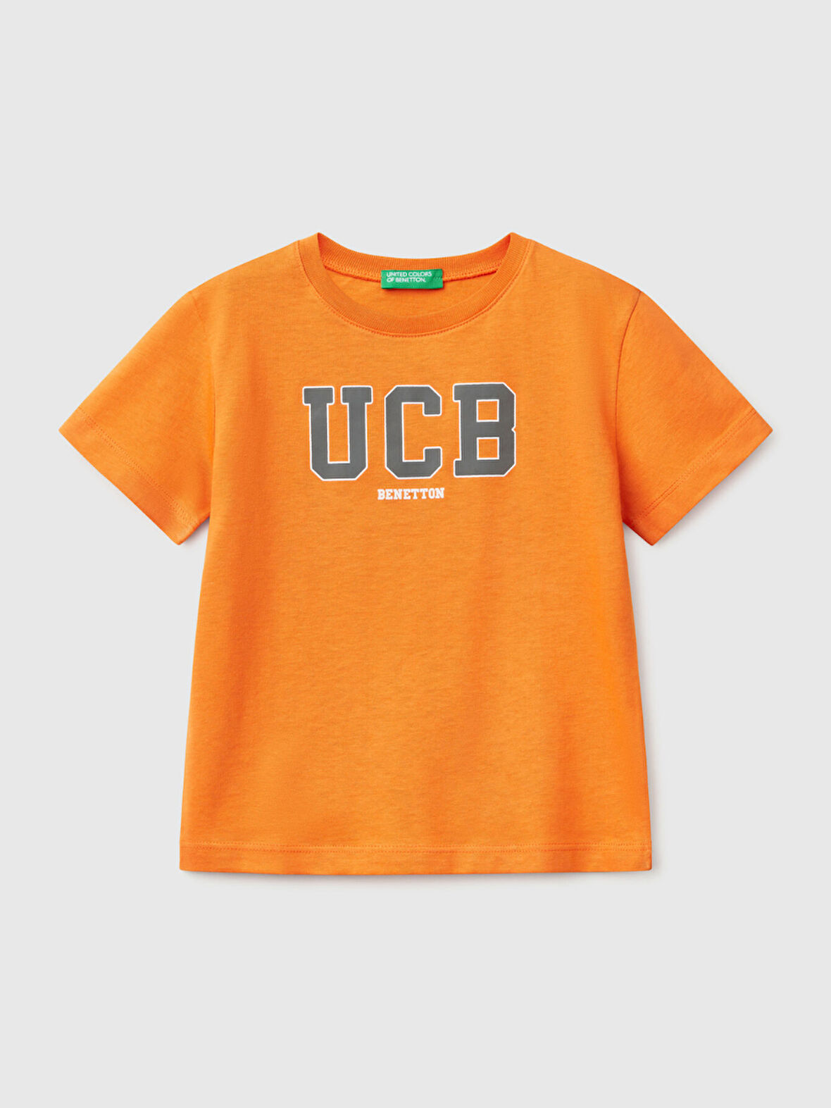 Benetton Erkek Çocuk Baskılı Tshirt 1-6 Yaş Turuncu