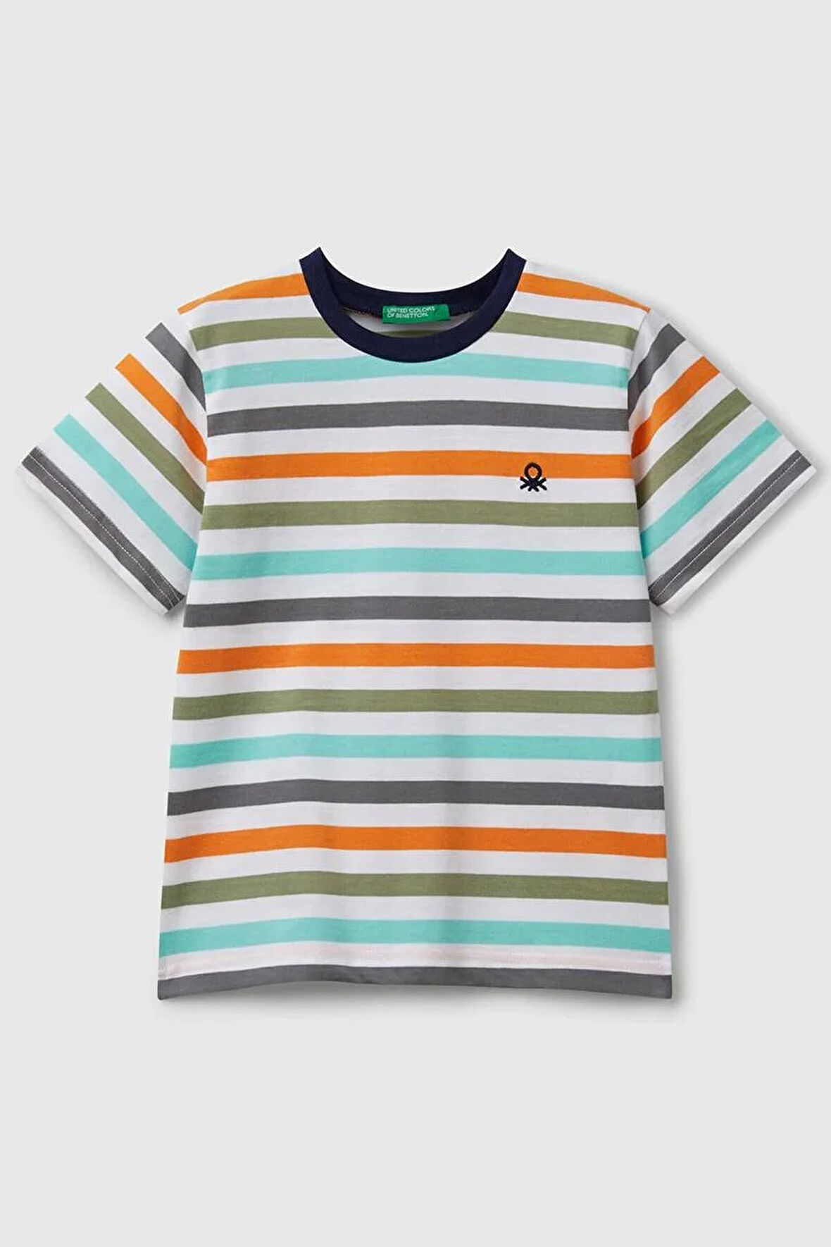 United Colors of Benetton Erkek Çocuk Çizgili T shirt Mix 3FHXG10HR