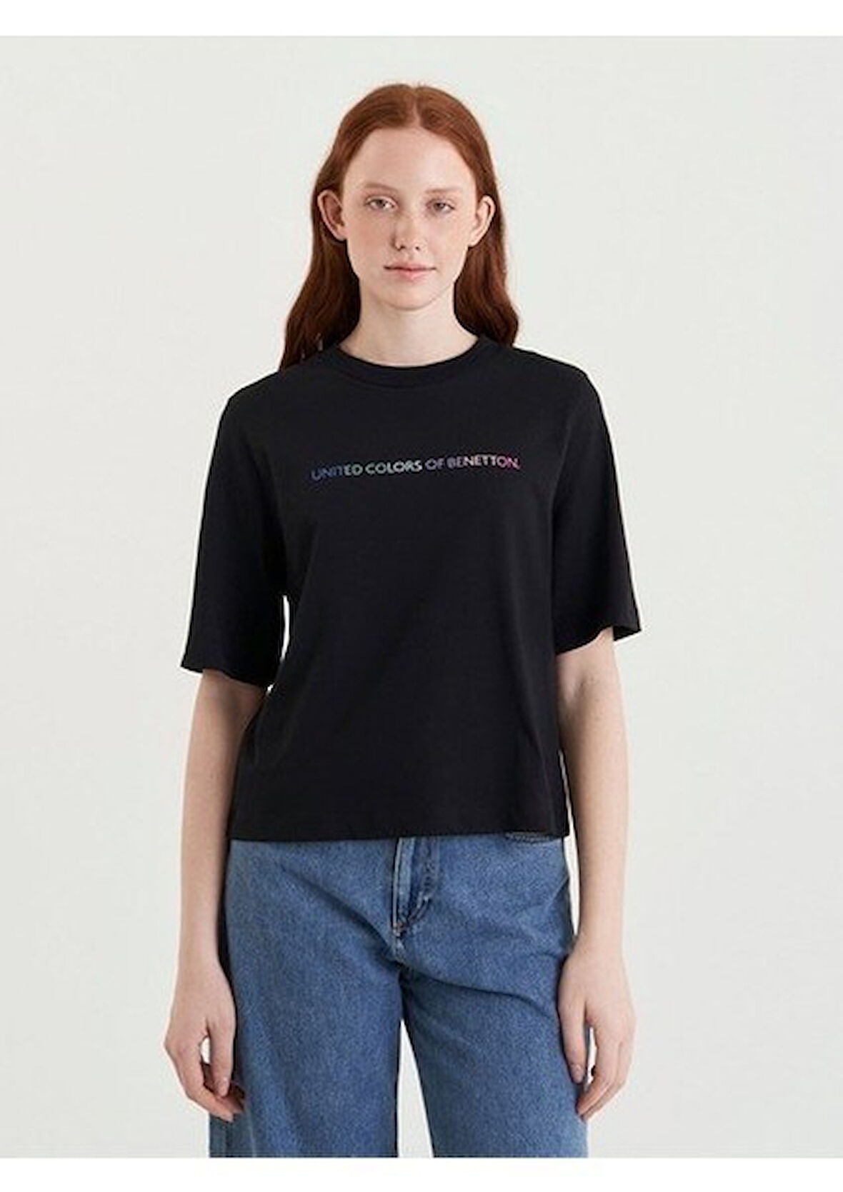 Benetton Kadın Oversize Tişört BNT-W25Y