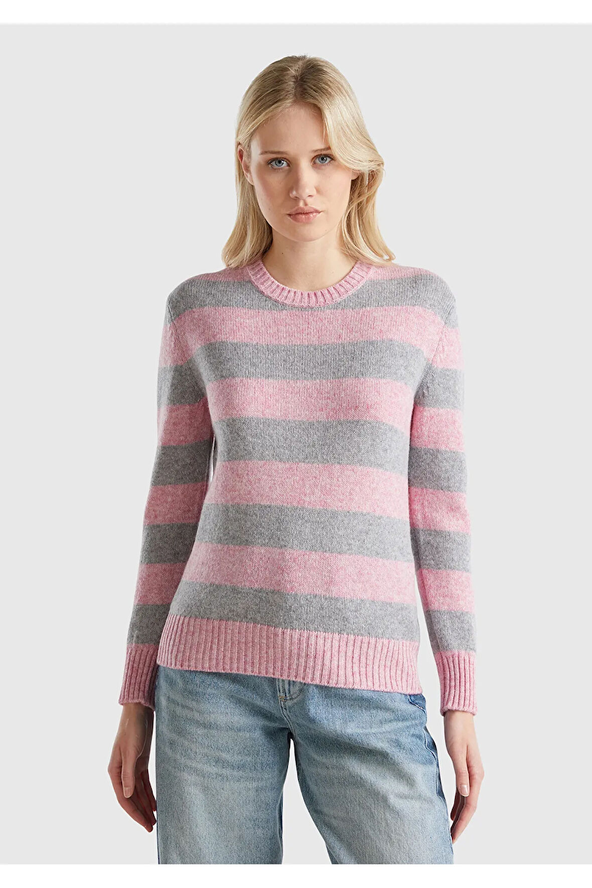 United Colors Of Benetton Kadın / Kız Pembe Kazak (Model Kodu: 103Me107E )