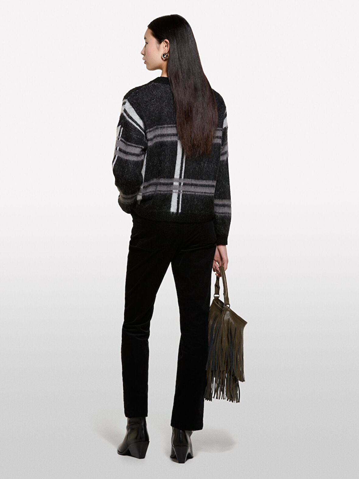 Pamuk Karışımlı Beş Cepli Normal Kesim Pantolon Kadın Siyah Pantolon - 324A46C2LE02W