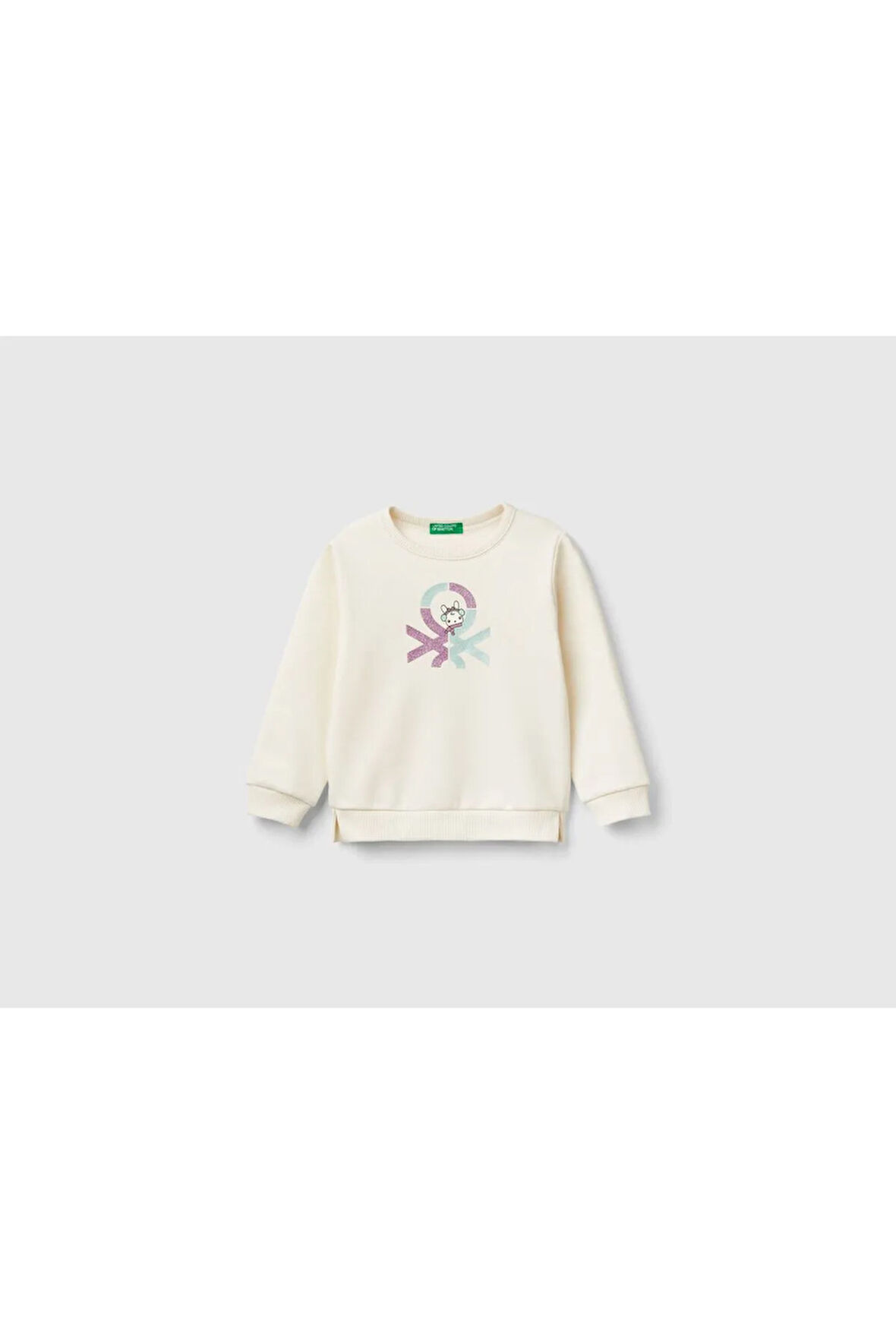 United Colors Of Benetton Kadın / Kız Ekru Sweatshırt (Model Kodu: 39M2G10Gm )