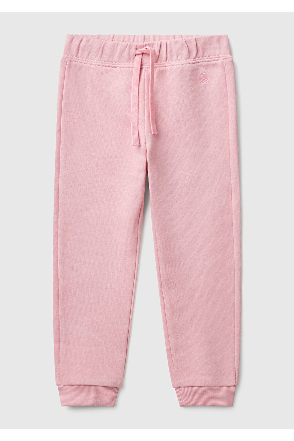 Kız Çocuk Pembe Logo İşlemeli Eşofman Altı