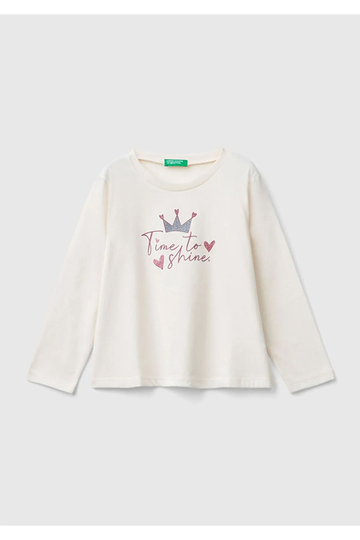 United Colors Of Benetton Kadın / Kız Ekru Tişört (Model Kodu: 3Atng10Gl )