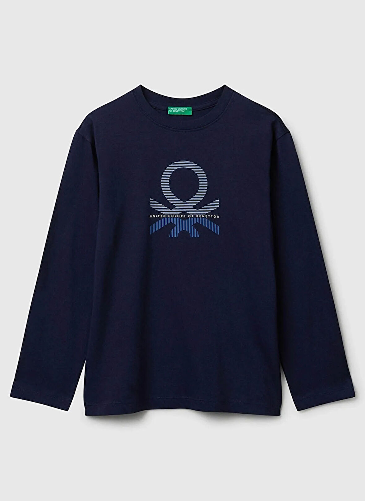 Benetton Baskılı Lacivert Erkek Çocuk T-Shirt 3I1XC10Q3