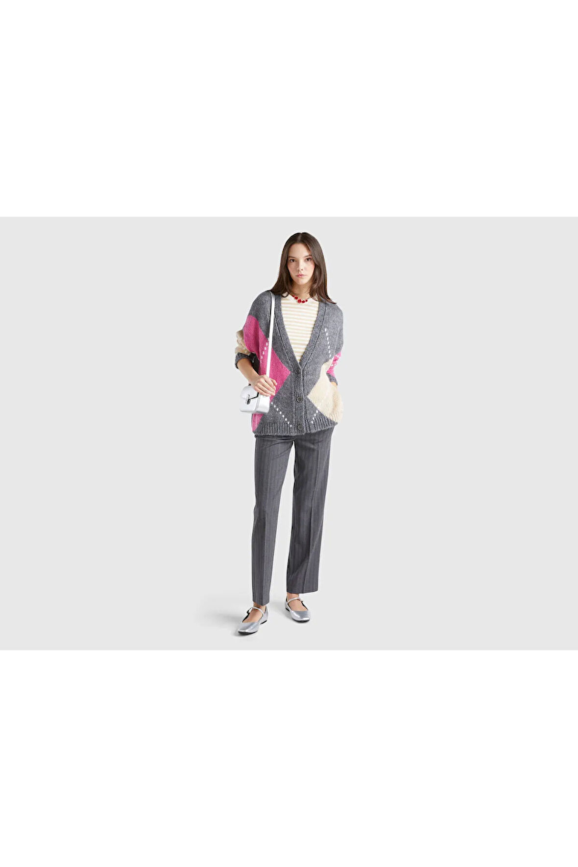 United Colors Of Benetton Kadın / Kız Gri Hırka (Model Kodu: 124A1142E604I )