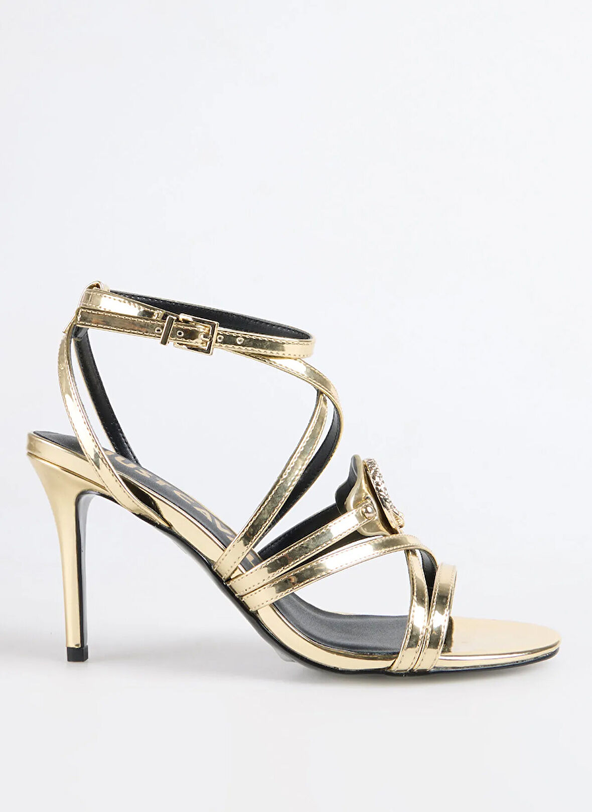 Altın   Kadın Topuklu Sandalet