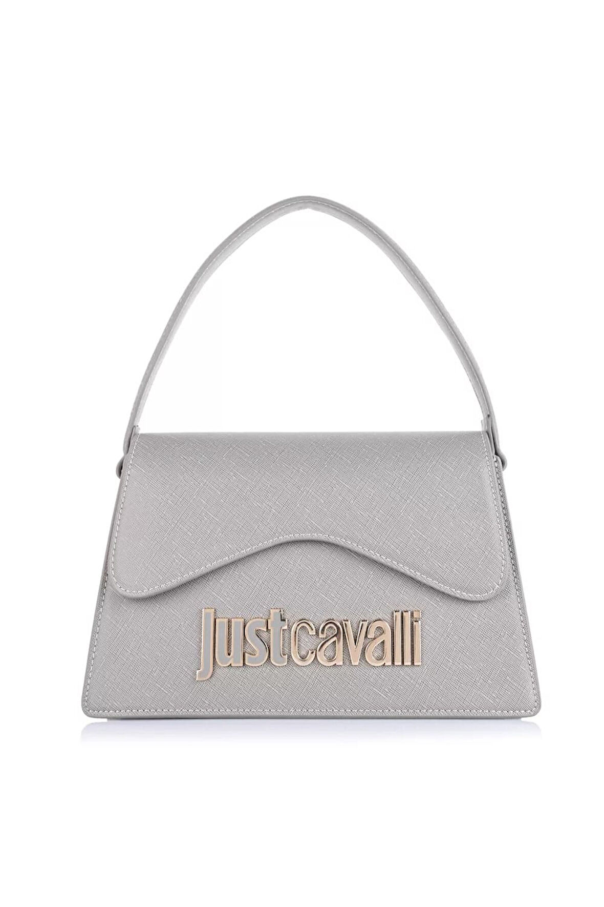 Kadın Metal Yazı Logolu El & Omuz Çantası - Gri | undefined