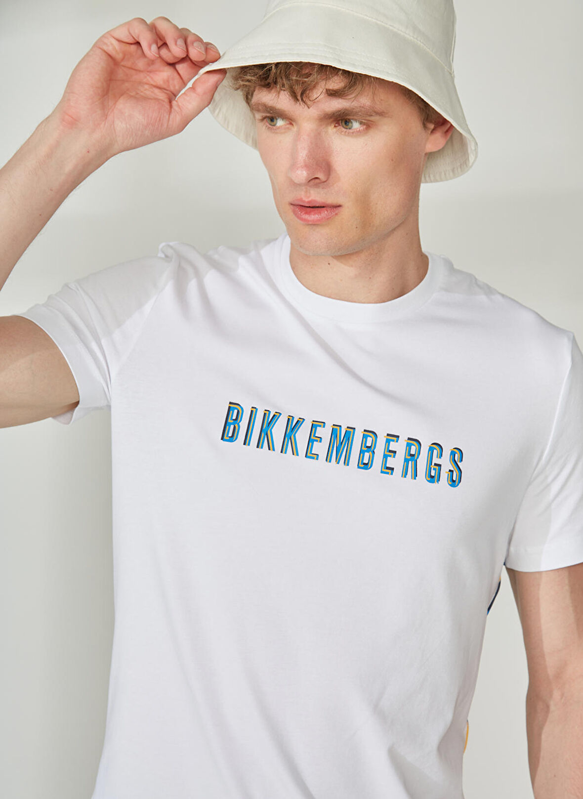 Bikkembergs Beyaz Erkek T-Shirt C 4 101 3H