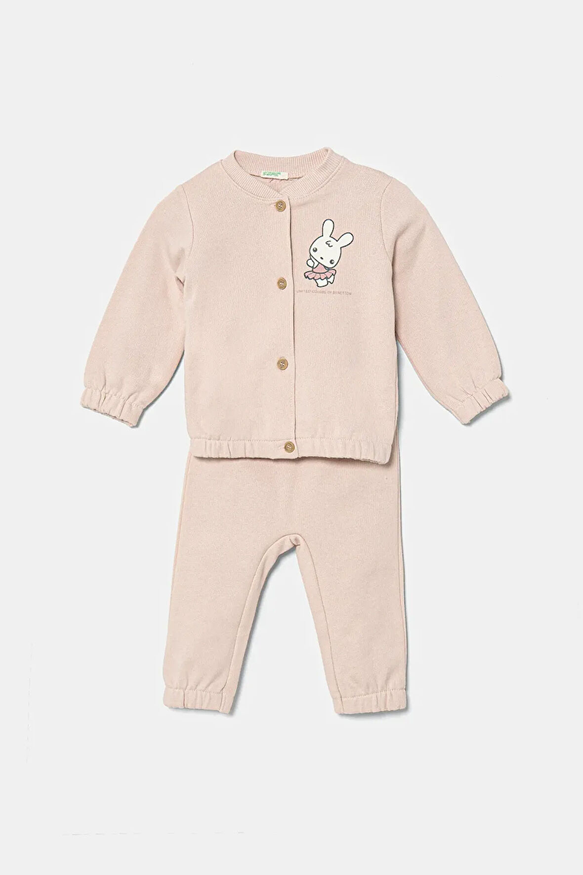 Bebek Pembe Baskılı Eşofman Takım